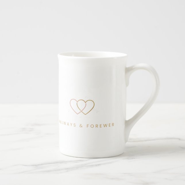 Elegant Valentine’s Day Mug Prozellantasse (Rechts)
