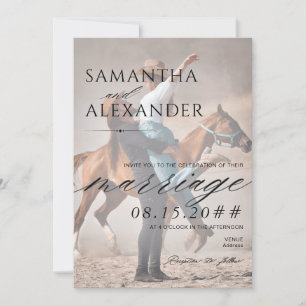 Elegant Vellum Overlay 2 Foto Minimalistische Hoch Einladung