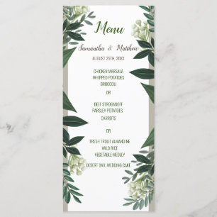 Elégant Verdure Editable Mariage Dîner Menu