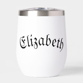 Élégant verre de vin sans pierre personnalisable