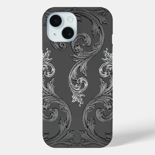 Elegant Verziert Goth Design iPhone 7 Fall 15 Hülle (Rückseite)