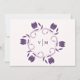 Elegant Verziert Paisley Fated Floral Save the Dat Einladung