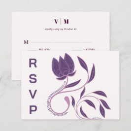 Elegant Verziert Paisley Fated Floral Wedding RSVP