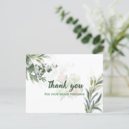 Elegant Vielen Dank für Ihre Nachricht zur Bestäti Postkarte