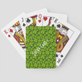 Elegant Vierblättriges Kleeblatt Floral Spielkarten