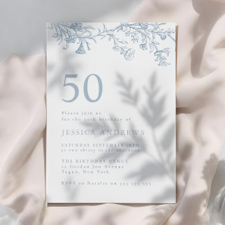 Elegant Viktorianisch 50. Geburtstag Einladung