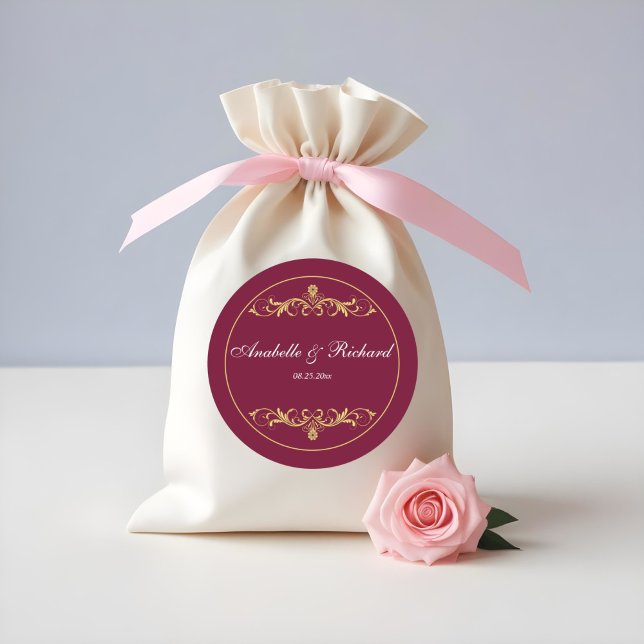 Elegant Viktorianisch Runder Aufkleber (Von Creator hochgeladen)