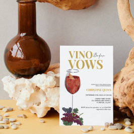 Elegant Vino vor dem Gelöbnis Brautparty Einladung