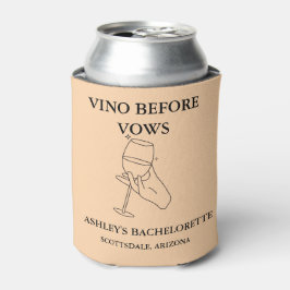 Elegant Vino vor dem Gelöbnis Junggeselinnen-Absch Dosenkühler