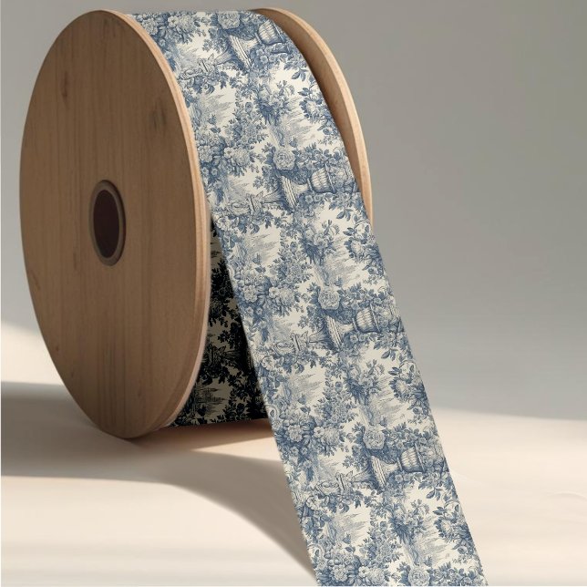 Elegant Vintag Blue Toile de jouy Ripsband (Von Creator hochgeladen)
