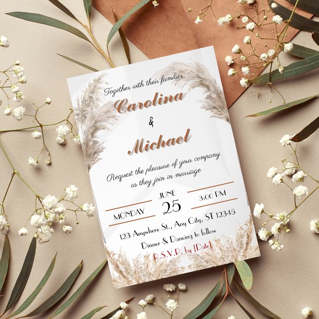 ELEGANT VINTAG BROWN WEDING INVITATION EINLADUNG (Von Creator hochgeladen)