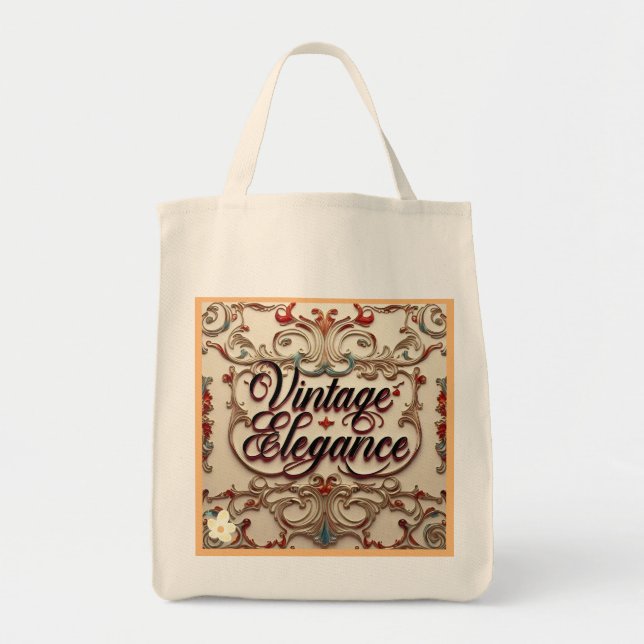 "Elegant Vintag Charm" Tragetasche (Vorne)