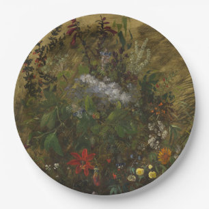 Elegant Vintag Dark Floral Pappteller