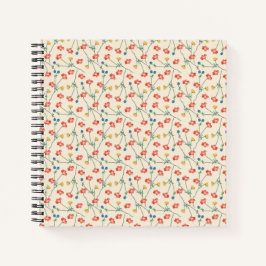 Elegant Vintag Ditsy Floral | Notebook Notizbuch