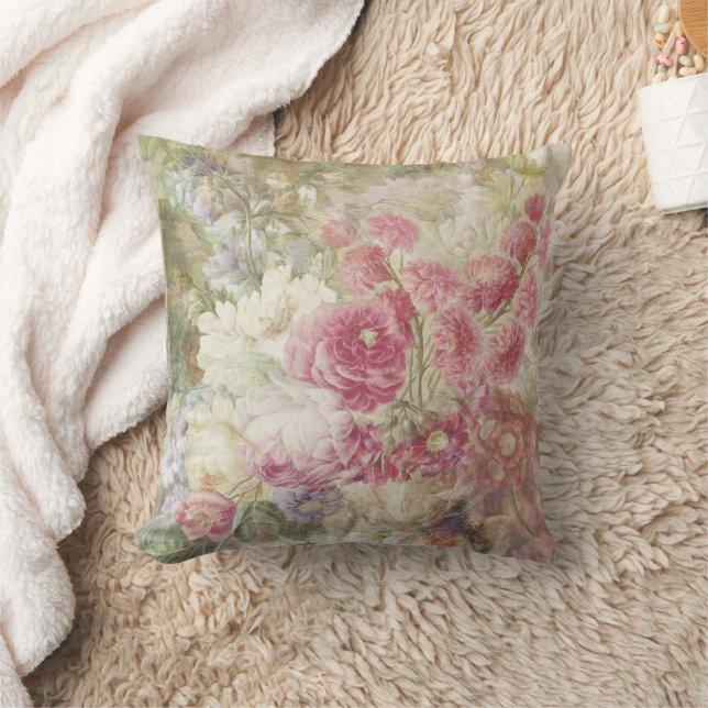Elegant Vintag floral Kissen (Decke)