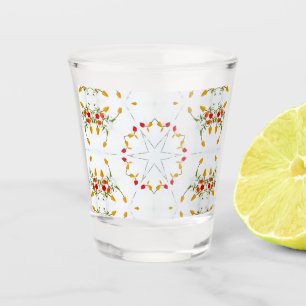 Elegant Vintag floral Schnapsglas
