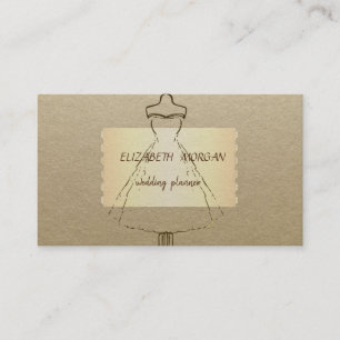Elegant Vintag, Kraft, Dress Visitenkarte
