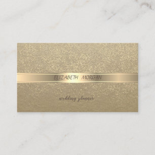 Elegant Vintag, Kraft, Gold Confetti Visitenkarte