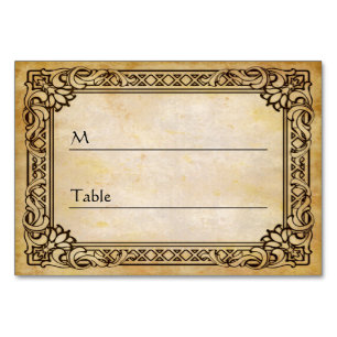 Elégant Vintage Antique Mariage Table Carte Place