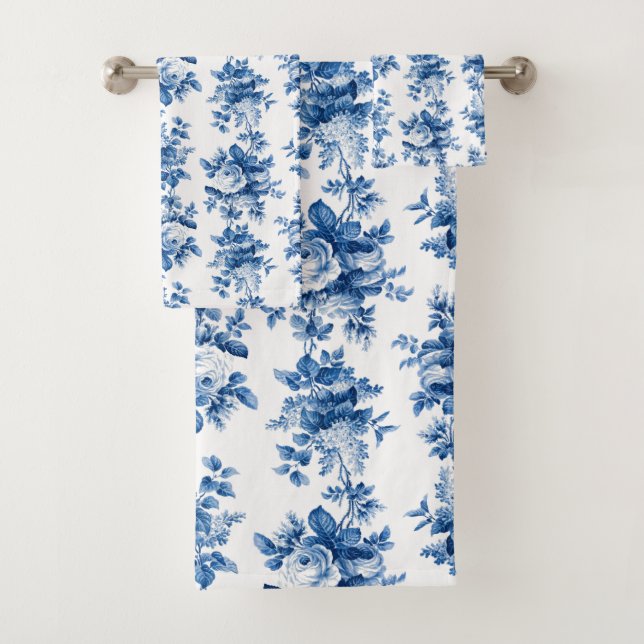 Elegant Vintage China Blue Roses (En situation)