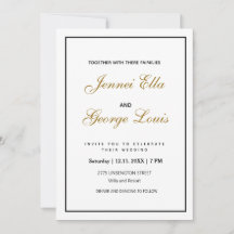 Élégant Vintage classique simple Invitation