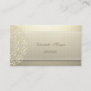 Elegant Vintage, Damast, Spitze Visitenkarte