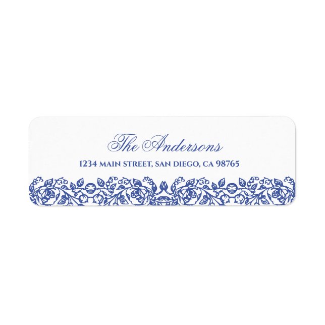 Elegant Vintage French blue Floral  (Vorne)