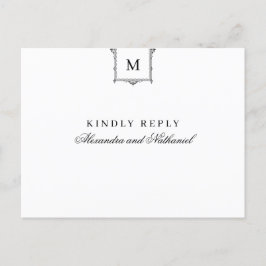 Elegant Vintage Hochzeitstorte Postkarte