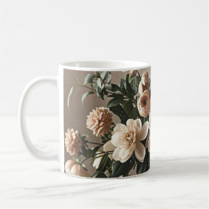 Elegant vintage-inspirierte florale weiche zarte kaffeetasse