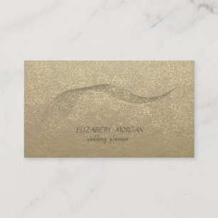 Elegant Vintage, Kraft, Gold Konfetti Visitenkarte