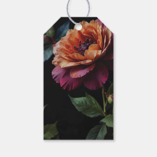 Elegant vintage pfirsichroter floraler boho geschenkanhänger