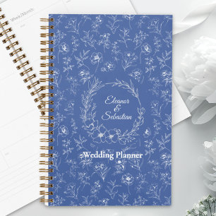 Elégant Vintage Romance Dusty Blue Floral Mariage