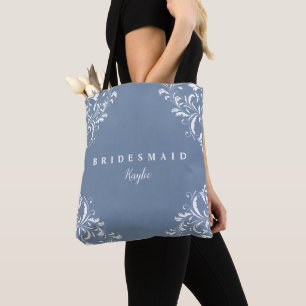 Elegant vintage staubblaues Brautjungfern- Tasche