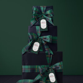 Elegant vintage Tartan Plaid Christmas Satinband