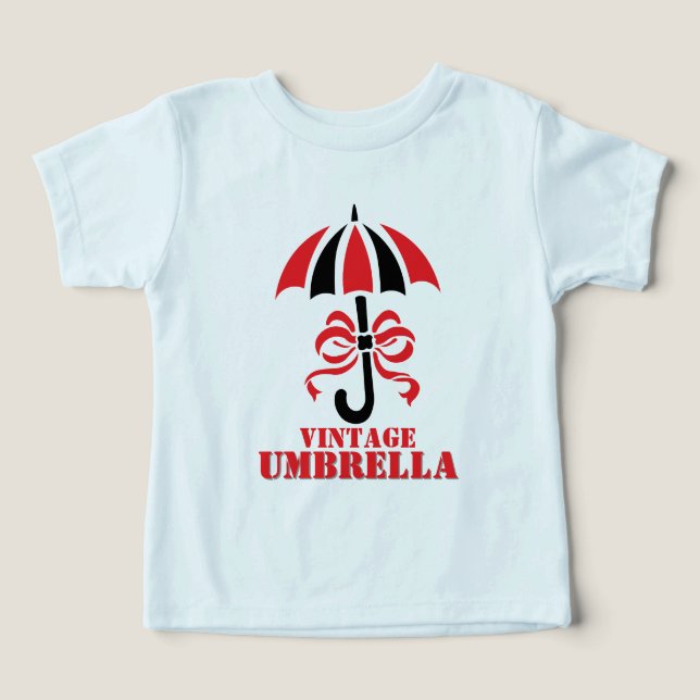 Elegant Vintage Umbrella with Ribbon Bow Design (Design Vorderseite)