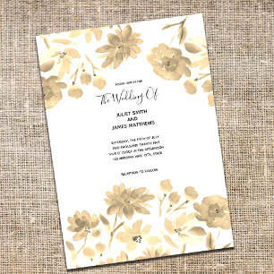 Elegant Vintage Watercolor Floral Design  Invitati Einladung