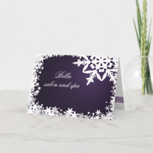 élégant violet de neige Business Merci Cartes