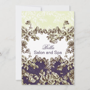 élégant violet fleuri Business Thank You Cartes