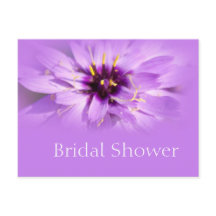 Elégant violet marguerite fleur nuptiale carte pos
