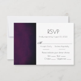 Elégant violet Ombre moderne mariage carte RSVP