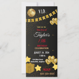 ELEGANT VIP ERA PARTY INVITE CARD