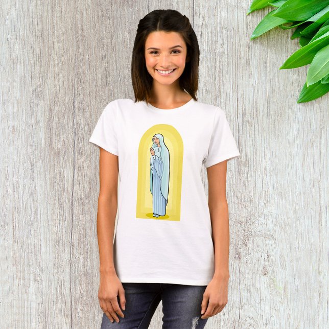 Elegant Virgin Mary Catholic Religious T-Shirt (Von Creator hochgeladen)