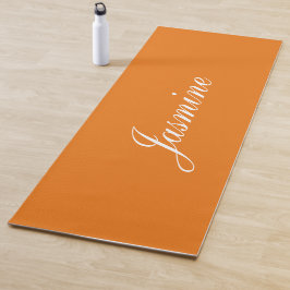 Elegant Vivid Orange Personalisiert Yoga Mat Yogamatte