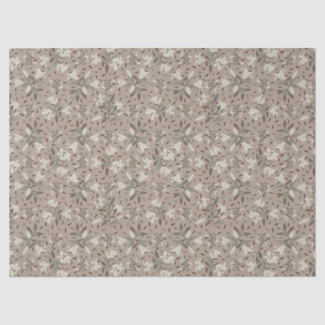 Elegant von Hand Gezeichnet Blütenlilie, neutral b Seidenpapier (Vorderseite)