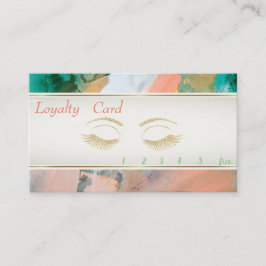Elegant, Wasserfarbe, Glitterie Lashes Treuekarte