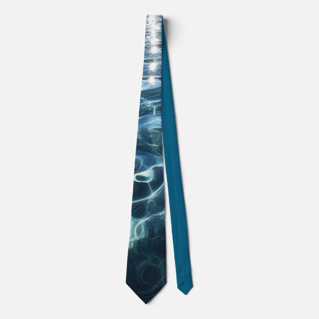 Elegant Water-Effect Necktie / Krawatte (Vorderseite)