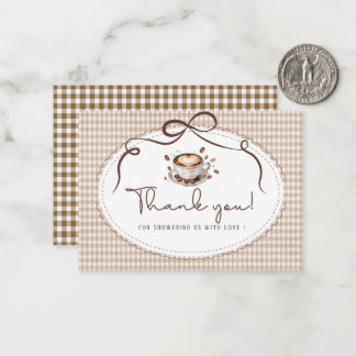 Elegant Watercolor Baby brewing coffFlat Note Card Mitteilungskarte