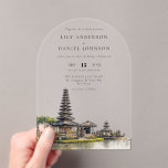 Elegant Watercolor Bali Temple Wedding Arch Acryleinladungen<br><div class="desc">This elegant watercolor Bali wedding transparent acrylic invitation can be personalized with your information in chic typography. Designed by Thisisnotme©</div>