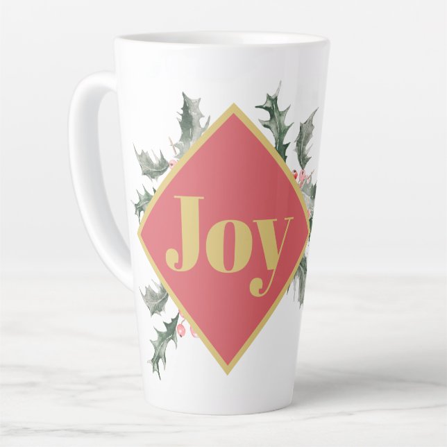 Elegant Watercolor Botanicals Christmas Milchtasse (Linke Ecke)