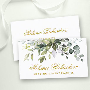 Elegant Watercolor Botanische Vegetation Visitenkarte